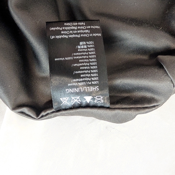 Anthropologie Gray Laser Cut Embosses Faux Leather Shoulder Bag - Picture 4 of 6